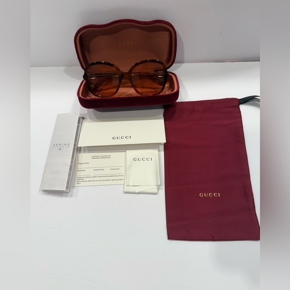 GUCCI GG1178S 004 Butterfly Sunglasses NWT - Picture 1 of 10